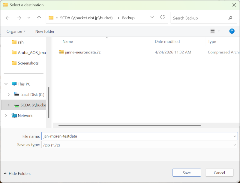 File browser with a name dialog.